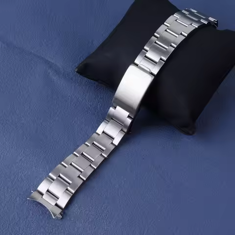 CARLYWET 20mm Silver Watch Band 316L Stainless Steel Strap Oyster Bracelet For Seiko Prospex Alpinis
