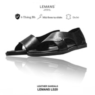 LS20.2 - LEMANS cowhide sandals, fragrant rubber sole, youthful adjustable strap design,