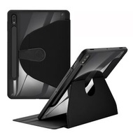 全城熱賣 - 適用於三星 Galaxy Tab A7 Lite 亞克力360度旋轉支架平板皮套（黑色）