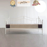 ⭐⭐⭐⭐⭐ nordic  Style White Gloss Single Iron  Bed/ KATIL BESI PUTIH bed single bed queen katil murah berkualiti