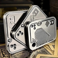 new New Q K A Three Layer Skull Poker Haptic Slider EDC Fidget Slider Fidget Toys ADHD Tool Anxiety 