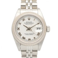 18K白金 不鏽鋼 白面盤 Date Just 腕錶【ROLEX 勞力士】 79174