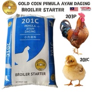 Gold Coin Dedak Ayam Kasar Halus Dedak Telur Gold Coin 203P 201C 105M 1kg