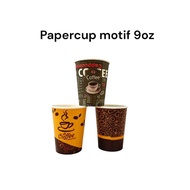 50pcs 9oz Motif Paper Cups / 9oz Hot Drink Paper Cups
