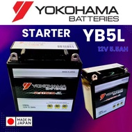 YB5L YB5 STARTER BATTERY GEL YOKOHAMA ( MAINTENANCE FREE ) LC135 V1 EGO LAMA NOUVO EX5-E KRISS-E SRL110 CT115-E ACE115-E