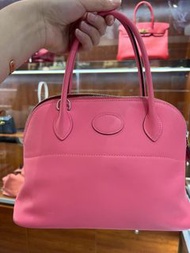 98💕 HERMES bolide 27 保齡球包 c刻 銀扣