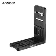 Andoer Universal Camera L-Shape Bracket Plate Holder 1/4 & 3/8 Inch Screw Mount Aluminium Alloy REFG