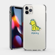 禮物 客製化英文名長頸鹿 IPHONE 保護殼 透明手機殼 PU013