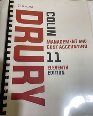Management and Cost Accounting 11th Edition Drury Colin Cengage