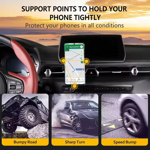 1PCS Car Phone Holder Stand Accessories Center Dashboard Cell Mobile Bracket Holder For Toyota GR Su