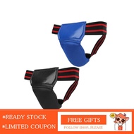 Nearb Boxing Groin Guard Protector PU Leather Breathable Jockstrap for Kickboxing Muay Thai