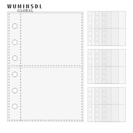 WUMINSDL A7 Binder Pages,  6-Ring Card Protector Sleeves, A7 Binders A7 Binder Refill