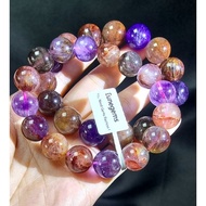 Eunegems Colorful Auralite 23 多宝极光水晶 Cacoxenite Bracelet#7