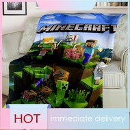 Minecraft My World เด็กการ์ตูนเกมขนสัตว์ผ้าห่มห้องนั่งเล่นโซฟาผ้าห่มเด็กตกแต่งห้องนอนของขวัญวันเกิดน