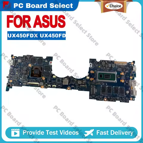 UX450FDX UX450F Laptop Motherboard For ASUS ZenBook UX450FDX UX450FD Notebook Mainboard With I3 I5 I
