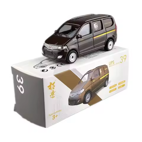 Xcartoys 1/64 Wuling Hongguang UPS Express Vehicle Initial Text D Version Alloy Car Model Kids Gift 