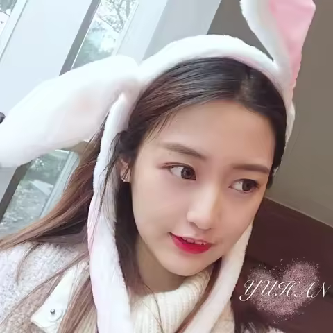 Rabbit Hat with Moving Ears Bunny Hat Ears Warm Plush Sweet Cute Airbag Cap Moving Bunny Ears Headba