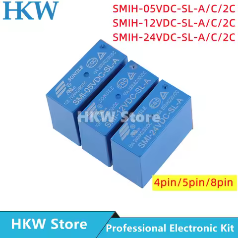 10pcs Relay SMI-05VDC-SL-A SMI-12V 24VDC-SL-A SMI-05VDC-SL-C SMI-12VDC-SL-C SMI-12VDC-SL-2C 5A 10A 4