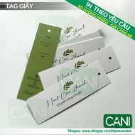 1000c Printed on demand Paper Tag 2.5 x 8.5cm long - Paper label for hanging clothes