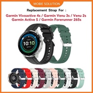 Silicone Strap For Garmin Venu 3s , Venu 2s / Garmin vivoactive 4s / Garmin Active S , move 3S / For