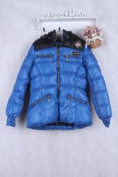 全新日韓版外銷 2013秋冬季新款 加厚女式防風風衣外套 中長款棉服 藍色 有大碼 清倉特價