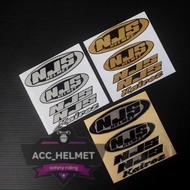 NJS HELMET LOGO STICKER SET ALL TYPE RAISED MODEL