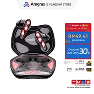 Amgras XNew Buds Gaming earphone bluetooth earbud Low latency 6Mic ENC Noise Reduction RGB Light Ste