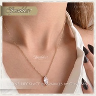 Marquise cut diamond necklace