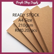Kraft Paper A4 210gsm / Kertas Kraft / Craft Paper / Craft Card / Brown Card / Brown Paper / Kraft C