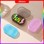 ins hot Compact Medicine Storage Box Small Pill Box 8g Travel Medical Kit Three-compartment Pill Box Storage Box PP Material Portable Medicine Storage Box Pill Box ulife