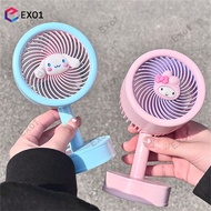 Sanrio Mini Adjustable Mini Fan Small Cooling Handheld Desk Home Office Table USB Rechargeable Portable Fan