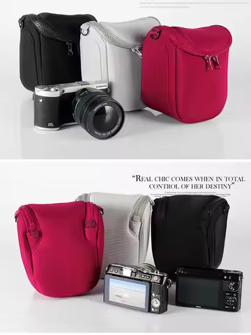 Neoprene Camera Case For Canon M200 M100 M6 M3 G12 G15 G7X2 G7X3 SX740 Sony ZVE10 A6700 A6400 A5000 