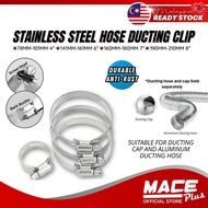 Adjustable Pipe Clip Stainless Steel Ducting Hose Clip Anti-Rust Lock Clamp Durable Fasteners 4" 6" 7" 8" Duct Clip