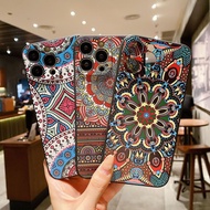 Suitable for iphone16 Phone Case Retro Ethnic Style Phone Case IP15 Protective Case 13 Apple 12 Soft