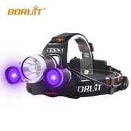 Purple Flashlight Scorpion BORUiT Flashlight Headlamp USB Headlamp Rechargeable Money Detector Scien