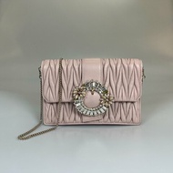 MIUMIU 粉花卉水鑽包