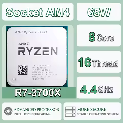 AMD Ryzen 7 3700X 8-Core 16-Thread 7NM 3.6Hz/4.4GHz L3=32MB 65W CPU Gaming Processor Socket AM4 DDR4