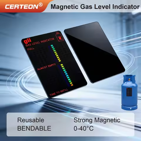 Reusable Magnetic Propane Tank Level Indicator LPG Butane Gas Sensor Temperature Sticker BBQ Grill R
