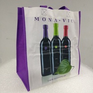 Monavie Eco Friendly Non Woven Waterproof Recyclable Reusable Shopping Bag with Card Base