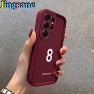Jingsanc Silicone Phone Case For Samsung Galaxy S25 Ultra Soft TPU Full Camera Protection Lucky Numb