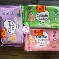 Wet Wipes Cussons Baby Wipes/Tissue Wet Wipes Cusson Baby Wipes Wet Wipes Mitu Baby No Alcohol No Fragfrance Wet Wipes 50+50 Sheets