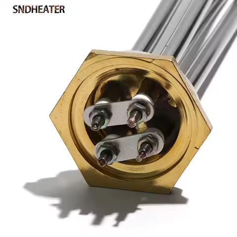 SNDHEATER DN32 G5/4 BSP Thread Immersion Water Heating Tube DC 24V 36V 48V Low Voltage Bolier Pipe 3