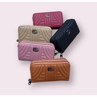 READY STOCK WALLET 2ZIP PVC WALLET Double Zipper Wallet Woman Fashion Classic Purse