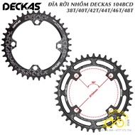 Đĩa rời nhôm xe đạp 104BCD 38T 40T 42T 44T 46T 48T DECKAS