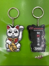 熊彬安全帽 ⎜日本SHOEI 原廠MM93招財貓鑰匙圈 白