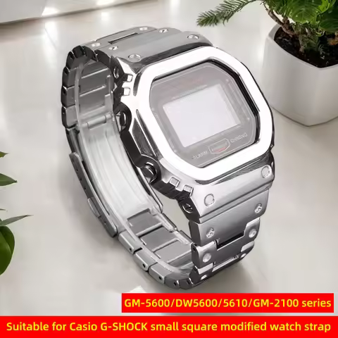 Stainless Steel strap For Casio GW-B5600 DW5600/M5610/GMW-B5000/GA2100/GM-2100 GM5600 Men metal watc