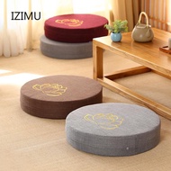 Round Meditation Cushion 40X6CM with Removable Cover Seating for Indoor Yoga Meditate PEP Hard Texture Seat Cushion Backrest Pillow Japanese Pouf Tatami Mat Washable Pad