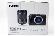 未使用 Canon Canon EOS M6 Mark II EF-M18-150 IS STM 黑色黑色鏡頭套件
