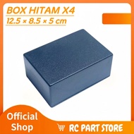 Black Plastic Box X4 12.5cm