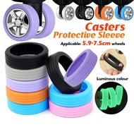 【HM】SG Stock Luggage Silicone Wheel Roller Protector Travel Trolley Silent Caster Cover Mute Noise Reduction Shock 旅行必备品